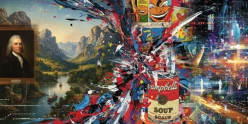 Evolution of American art across 250 years, showcasing diverse styles