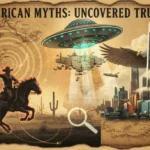 From Folklore to Fact: Investigating 5 Enduring American Myths in 2026 Illustration of American myths and historical facts colliding, with a magnifying glass over a timeline.