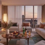 Mastering Home Entertaining: 6 Chic Concepts for US Gatherings 2026 Chic living room set for a modern home gathering in 2026