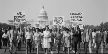 Historic civil rights march for equality in Washington D.C.