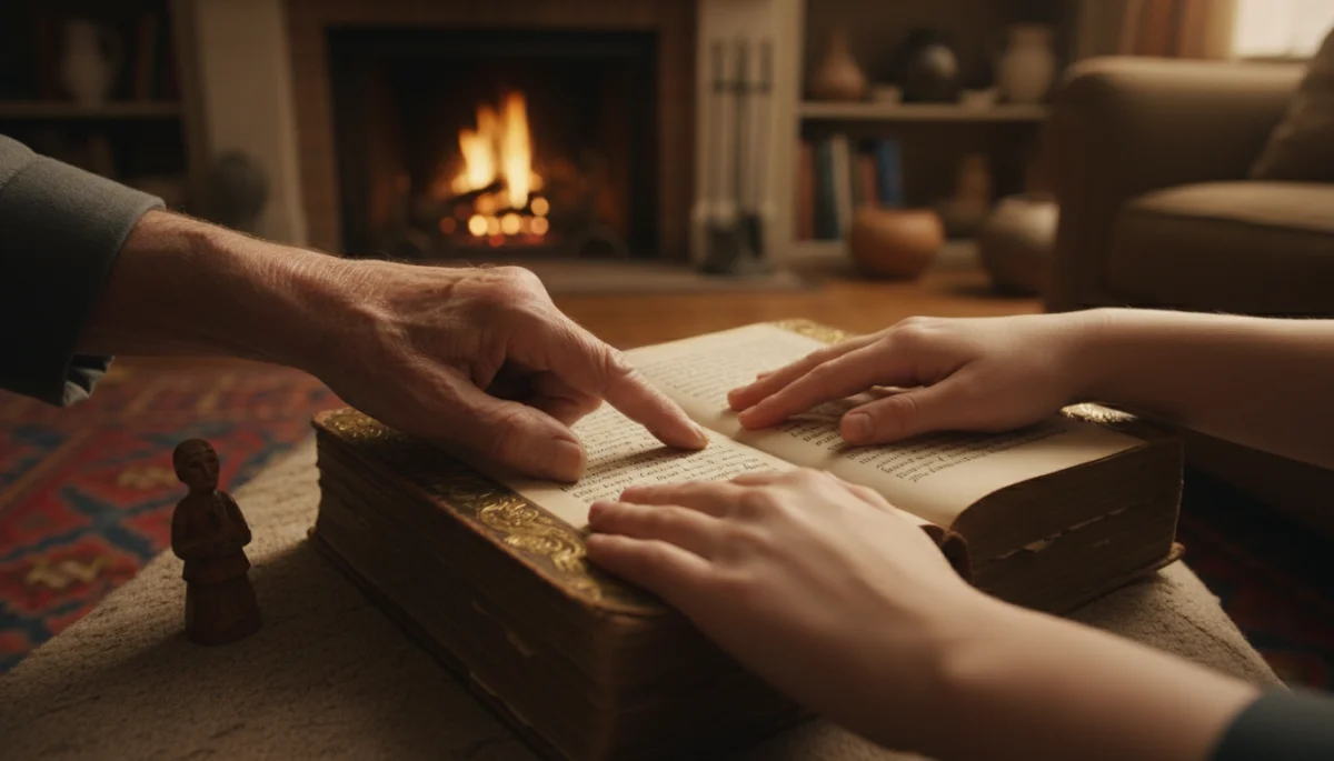 Elderly and young hands symbolizing intergenerational knowledge transfer