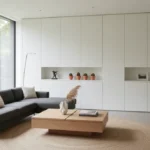 Home Organization Hacks 2026: Declutter Your US Space Modern minimalist living room with hidden storage