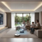 Smart Home Integration: 3 Must-Have Gadgets for US Lifestyles in 2026 Integrated smart home technology in a modern US living room 2026
